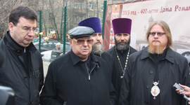 Визит В.И. Ресина на площадку строящегося храма Святых Царственных Страстотерпцев